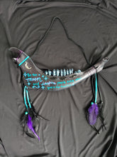 Load image into Gallery viewer, Hand Painted Moon Quote Cow Jawbone - Home Decor