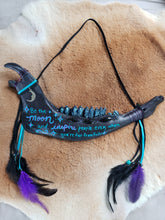 Load image into Gallery viewer, Hand Painted Moon Quote Cow Jawbone - Home Decor