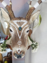 Load image into Gallery viewer, Rescued & Upcycled, Glamorous Tribal Deer Mount - Home Decor