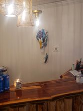 Load image into Gallery viewer, Flower of Life Mermaid Honey Comb Cow Skull - Home Decor