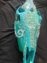 Load image into Gallery viewer, Shiny Mosaic Tile & Amazonite Crystal Horse Head Skull - Home Decor