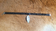 Load image into Gallery viewer, Abalone Shell on Genuine Black Leather Choker
