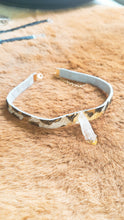 Load image into Gallery viewer, Citrine Crystal on Genuine Leather Cowhide Leopard &amp; Gold Choker
