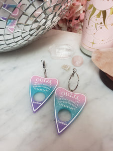Ouija Board Pastel Glitter Cutout Earrings