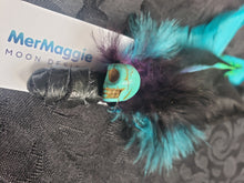 Load image into Gallery viewer, Turquoise Skull &amp; Feather Hat or Hair Clip
