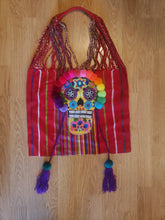 Load image into Gallery viewer, Embroidered Dia De Los Muertos / Sugar Skull Bag
