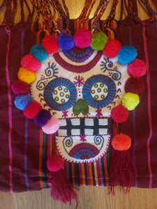 Embroidered Dia De Los Muertos / Sugar Skull Bag