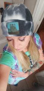 Hippies & Cowboys Tie Dye Beanie with Patch