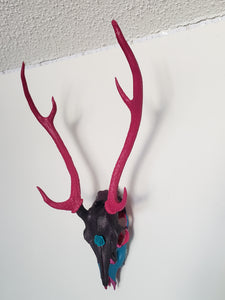 Exotic Axis Painted Deer Skull - Home Decor