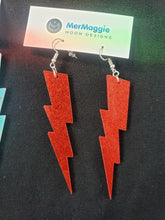 Load image into Gallery viewer, Large Cosmic Lightning Bolt Acrylic Earrings
